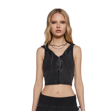 Chord Hooded Tank Top