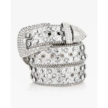 Rhinestone Silver Belt