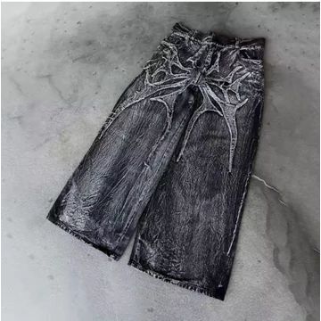  Phantom Jeans High Street Spider Embroidered