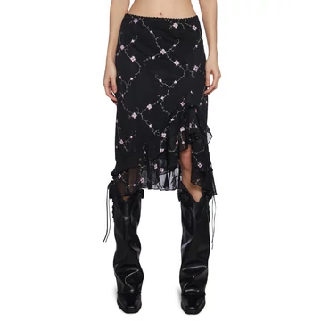 I’m Baby Ruffled Midi Skirt