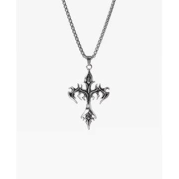 Flame Cross Necklace
