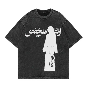 Washed Faded Graphic T Shirt