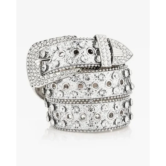 Rhinestone Silver Belt