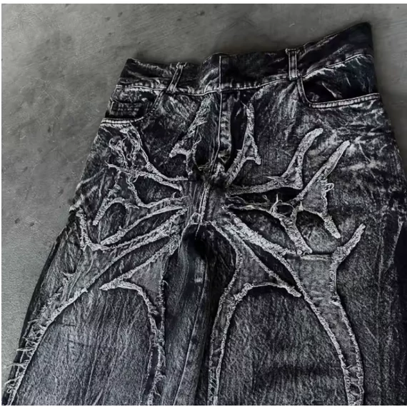  Phantom Jeans High Street Spider Embroidered