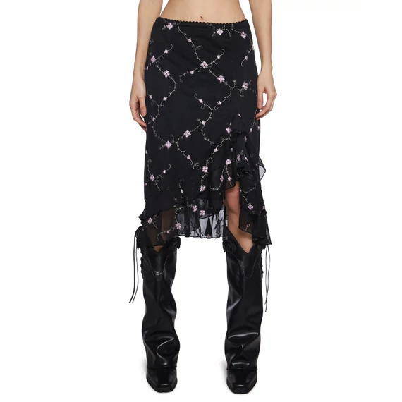 I’m Baby Ruffled Midi Skirt