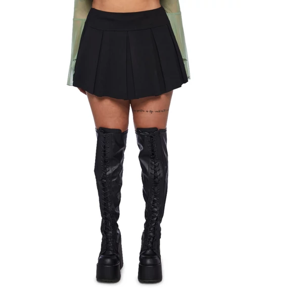 Plus Wicked Scholar Pleated Mini Skirt