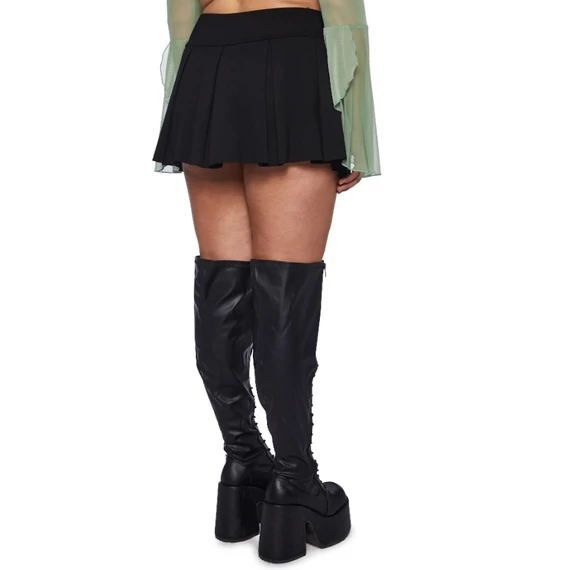 Plus Wicked Scholar Pleated Mini Skirt