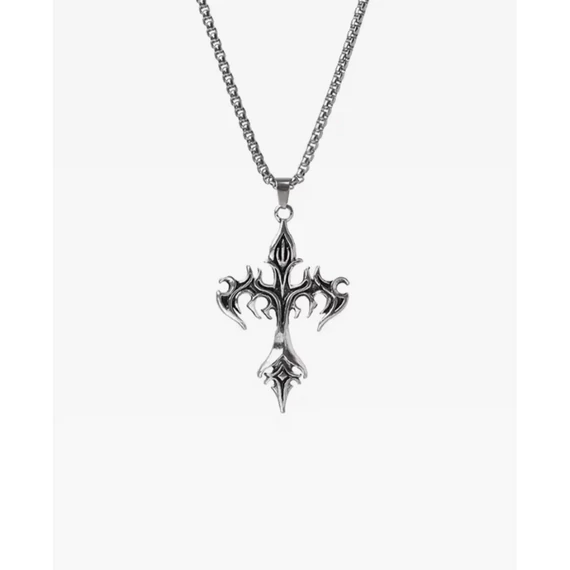 Flame Cross Necklace