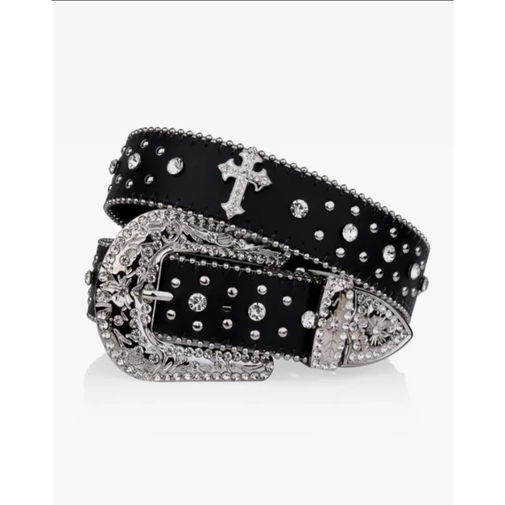 Cross Rhinestone Belt