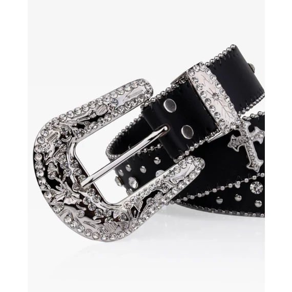 Cross Rhinestone Belt