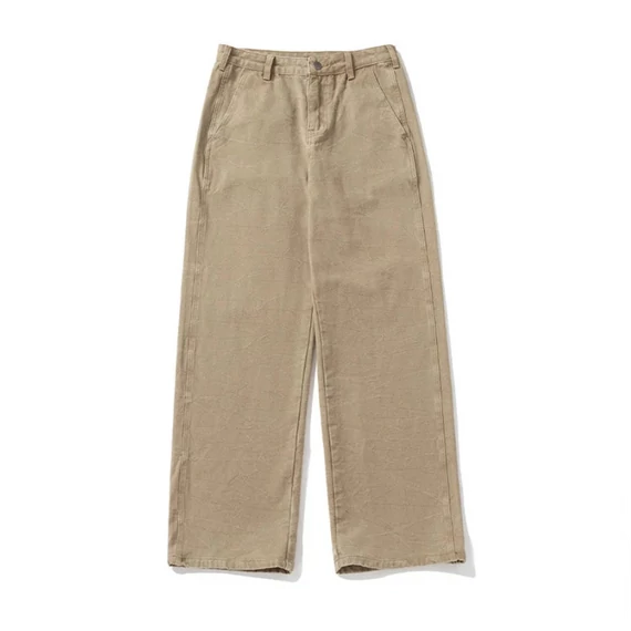 Washed Straight Leg Baggy Jeans