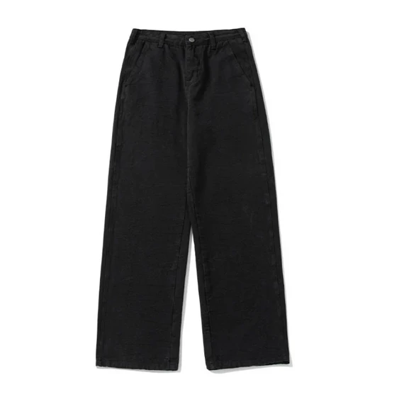 Washed Straight Leg Baggy Jeans